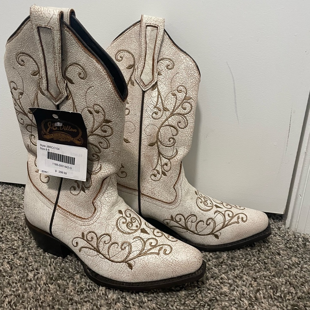 Women's White Western Boots